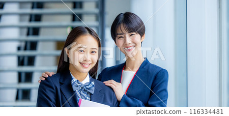 High school girl and tutor 116334481