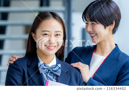 High school girl and tutor 116334482