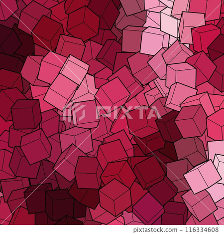 Geometric red background. Cubes. Template, layout. Geometric red background. Cubes. Template, layout. 116334608