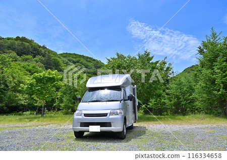 Camper, summer sky, camping, outdoor, travel 116334658