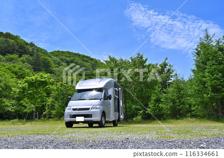 Camper, summer sky, camping, outdoor, travel Camper, summer sky, camping, outdoor, travel 116334661