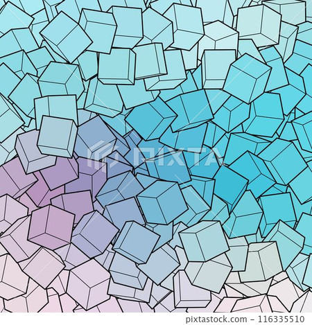 Abstract vector background. Sample. Blue cubes. 116335510