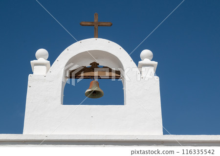 White church in Masdache, Spain 116335542