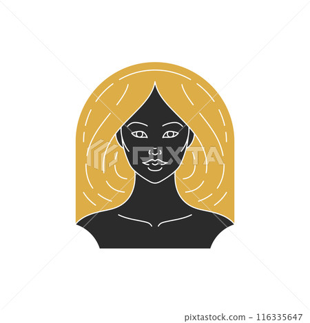 Elegant woman portrait with hairs silhouette vector illustration Elegant woman portrait with hairs silhouette vector illustration 116335647