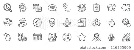 Icons pack as Calendar graph, Calendar and Star line icons for app include Eco power, Device, Water drop outline thin icon web set. Place, Currency audit, Phosphorus mineral pictogram. Vector Icons pack as Calendar graph, Calendar and Star line icons for app include Eco power, Device, Water drop outline thin icon web set. Place, Currency audit, Phosphorus mineral pictogram. Vector 116335909