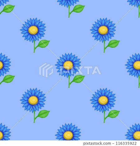 seamless pattern with sunflowers seamless pattern with sunflowers 116335922