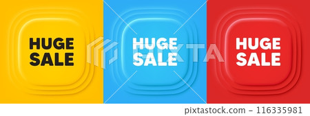 Huge Sale tag. Neumorphic offer banners. Special offer price sign. Advertising Discounts symbol. Huge sale podium background. Product infographics. Vector Huge Sale tag. Neumorphic offer banners. Special offer price sign. Advertising Discounts symbol. Huge sale podium background. Product infographics. Vector 116335981