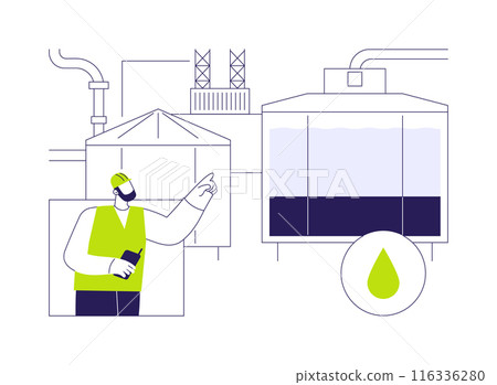 Factory water conservation abstract concept vector illustration. Factory water conservation abstract concept vector illustration. 116336280