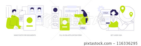 Entry permission abstract concept vector illustrations. 116336295