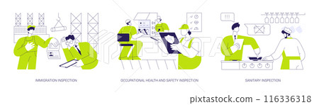 State inspections abstract concept vector illustrations. State inspections abstract concept vector illustrations. 116336318