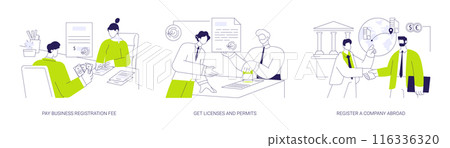 Business documents abstract concept vector illustrations. 116336320