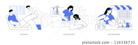 Alternative treatment isolated cartoon vector illustrations se 116336710