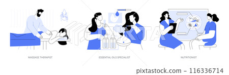 Wellness specialist isolated cartoon vector illustrations se 116336714