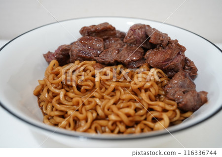 Chapaguri with Steak from the movie 'Parasite' Chapaguri with Steak from the movie 'Parasite' 116336744