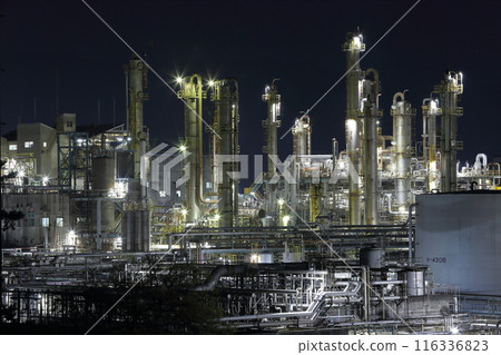 Factory landscape at night Factory landscape at night 116336823