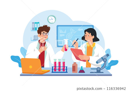 Couple watching live television Illustration concept 116336942