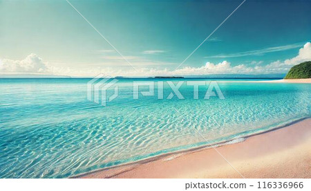 Calm tropical sea and blue sky 116336966