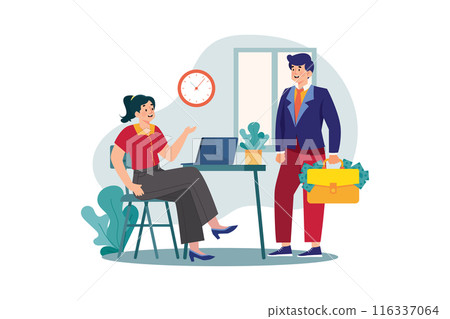 Man carrying a suitcase full of money 116337064