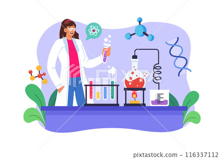 Lab Assistant Illustration concept on white background 116337112