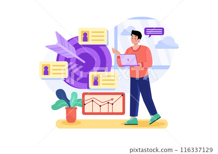Target Audience Illustration concept on white background 116337129