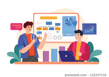 Business Activities Illustration concept. Flat illustration isolated on white background 116337216
