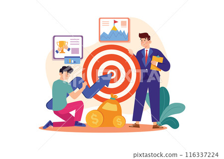 Business Activities Illustration concept. Flat illustration isolated on white background Business Activities Illustration concept. Flat illustration isolated on white background 116337224