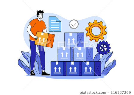Shopping Online Illustration concept. Flat illustration isolated on white background Shopping Online Illustration concept. Flat illustration isolated on white background 116337269