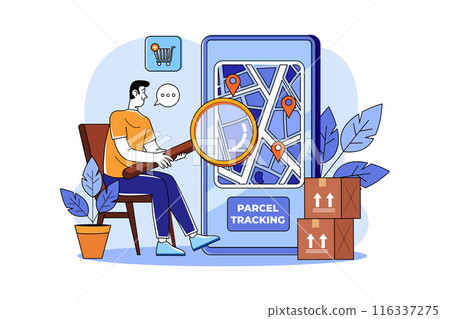 Shopping Online Illustration concept. Flat illustration isolated on white background Shopping Online Illustration concept. Flat illustration isolated on white background 116337275