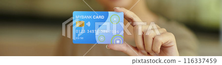 Woman With Plastic Credit Card 116337459
