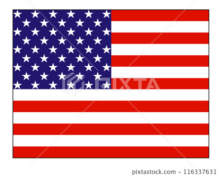 original and simple United State of America flag isolated vector in official colors and Proportion Correctly USA 116337631