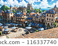 Another world anime scenery, a street with a market 116337740