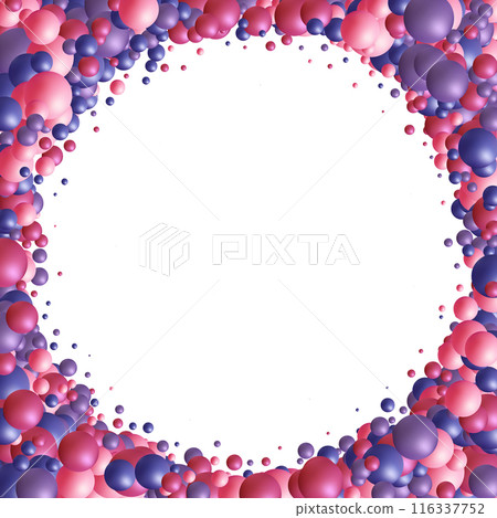 Frame made of colored pearls. Abstract vector background. eps 10 116337752
