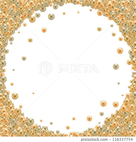 Gold pearls. Photo Frame. Festive background. eps 10 Gold pearls. Photo Frame. Festive background. eps 10 116337754