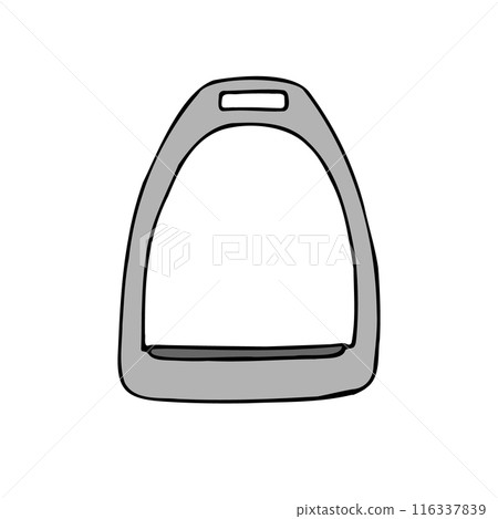 Vector hand drawn horse riding stirrup Vector hand drawn horse riding stirrup 116337839