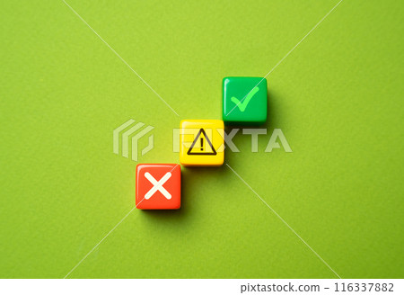 Three blocks in traffic light colors. Prohibition, caution and permission. Set millstones and deadlines in the project. Completing tasks. Fines and penalties. Work status, errors and bugs Three blocks in traffic light colors. Prohibition, caution and permission. Set millstones and deadlines in the project. Completing tasks. Fines and penalties. Work status, errors and bugs 116337882