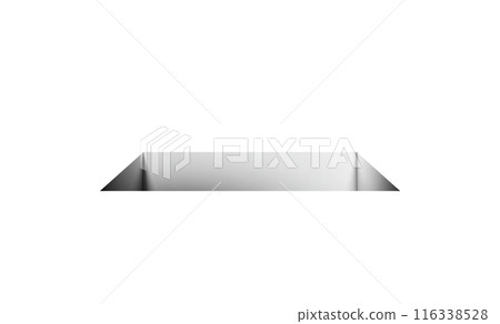 Black square hole mockup. Isolated realistic transparent template, for location on any image or background. Clean design. Png 116338528