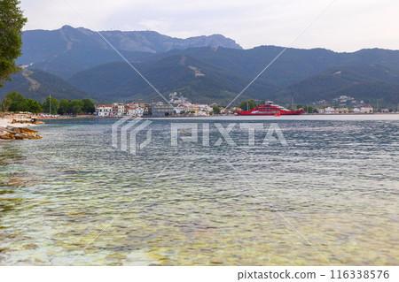 Thassos, Greece port view 116338576
