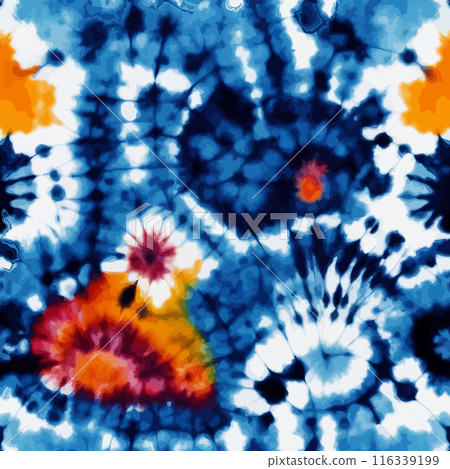 Bright tie dye vector seamless pattern Bright tie dye vector seamless pattern 116339199
