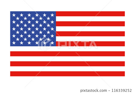 United States Flag Vector Closeup Illustration. 116339252