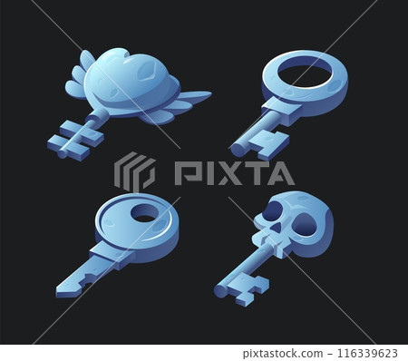 Keys game element set. 116339623