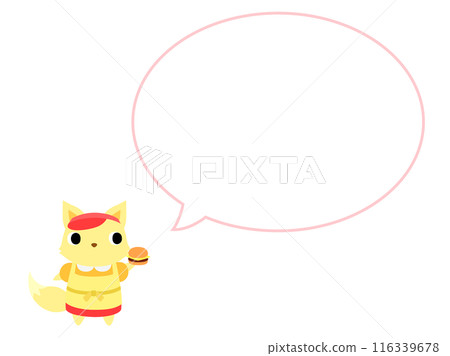 漢堡店店員狐狸與語音泡沫 漢堡店店員狐狸與語音泡沫 116339678