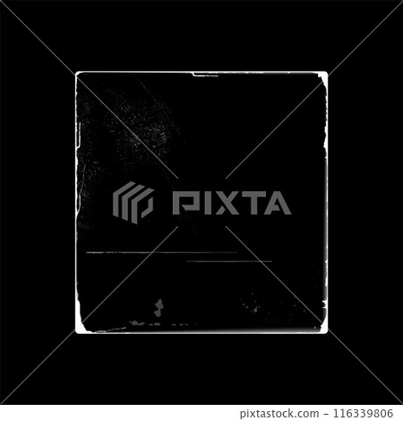 Album cover vector with vintage paper texture isolated on black background. 116339806