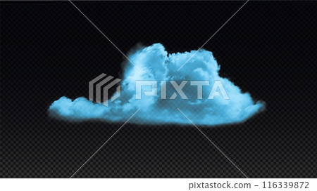 Magic smoke or blue fog cloud, vector realistic effect mist or smog, illuminated cumulus element, steam spray, vapor Magic smoke or blue fog cloud, vector realistic effect mist or smog, illuminated cumulus element, steam spray, vapor 116339872