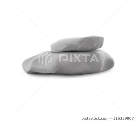 Stone 3D platform in vector for displaying objects. 116339907