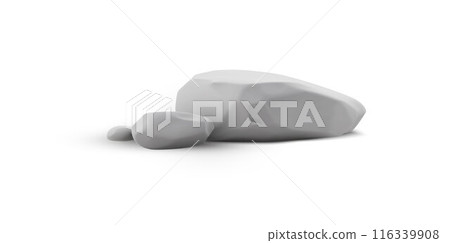 3d collection vector elements made of gray stone and rocks on a white background 3d collection vector elements made of gray stone and rocks on a white background 116339908