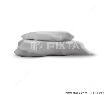 3D stone podium vector, granite stack stand product presentation, realistic marble grey rock boulder showcase pedestal 116339909