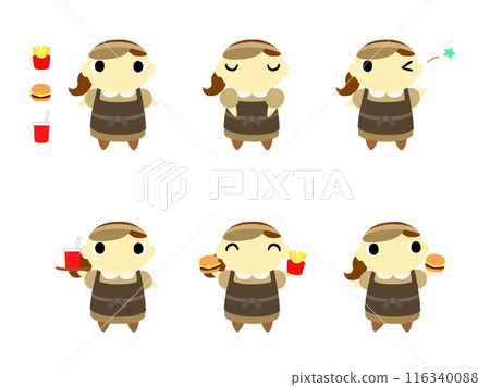 漢堡店店員（經典色）圖示集 1 116340088