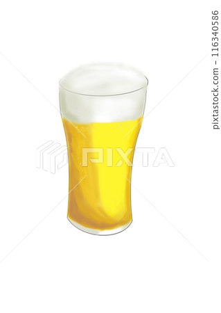 Beer poured into a glass Beer poured into a glass 116340586