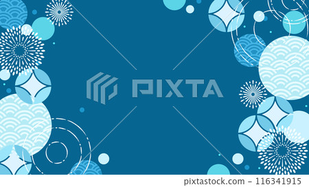 Blue Japanese style summer image background 116341915