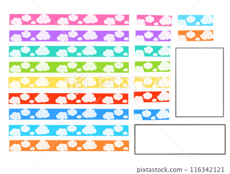 Masking tape set cloud pattern② 116342121